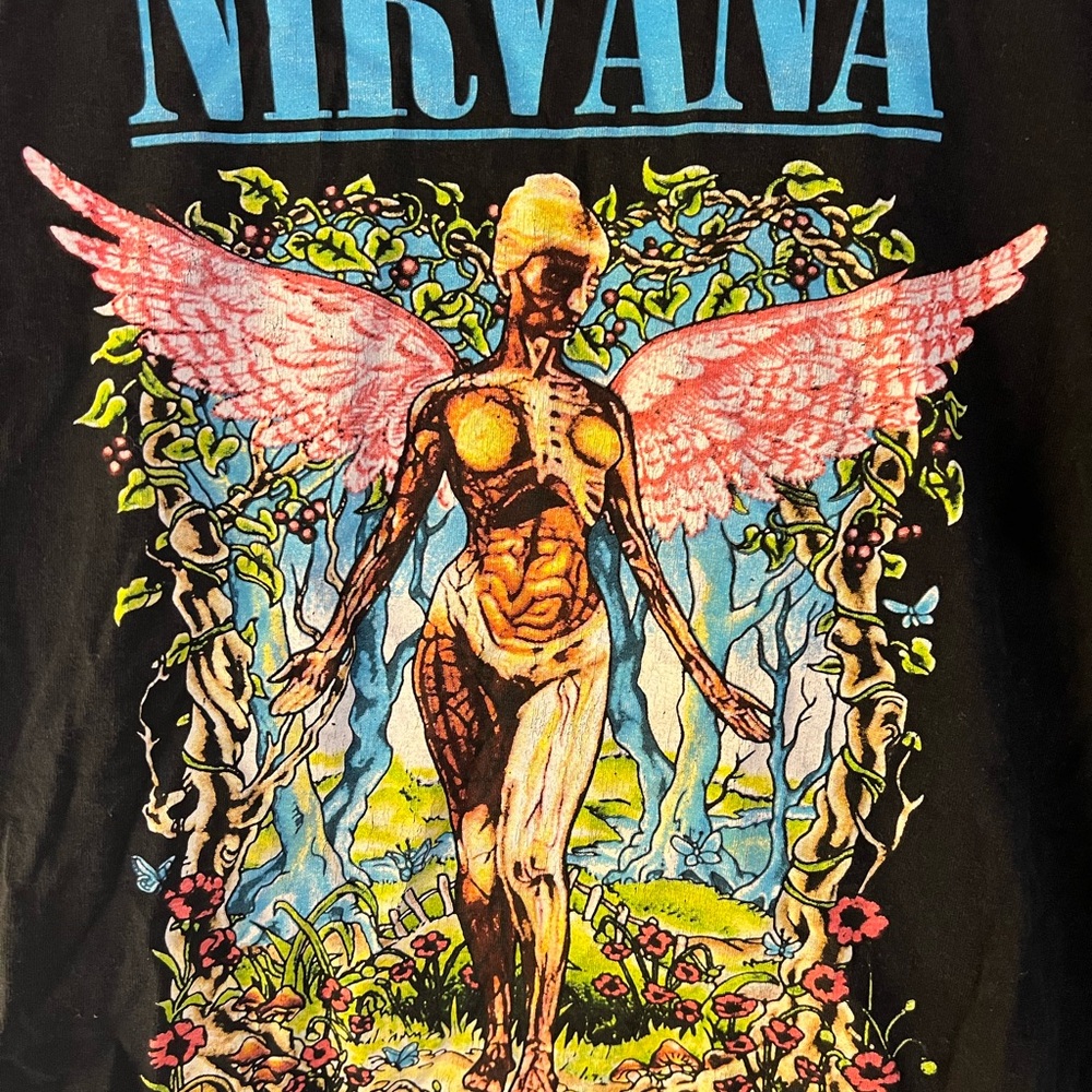 NIRVANA Black Tee with Colorful Graphic - Picture 2 of 4